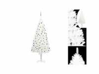 vidaXL Künstlicher Weihnachtsbaum mit LEDs & Kugeln weiß 240 cm (3077722)