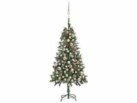 vidaXL Künstlicher Weihnachtsbaum mit LEDs, Kugeln & Zapfen 150 cm (3077847)