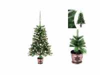 vidaXL Künstlicher Weihnachtsbaum mit LEDs & Kugeln 90 cm grün (3077638)