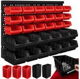 monzana Wandregal, Stapelboxen 32 tlg Box Starke Wandplatten Erweiterbar