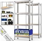 monzana Schwerlastregal, 2x 170x75x30cm 280kg 4 MDF-Platten Regal Lagerregal