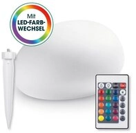EASYmaxx LED Solarleuchte Deko-Stein Gartenleuchte, Farbwechel f&uuml;r Garten, Terrasse,
