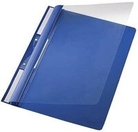 LEITZ Hefter Einh&auml;ngehefter A4 2 kurze Beschriftungsfenster PVC blau