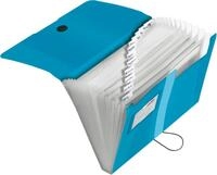 Herlitz F&auml;chermappe F&auml;chermappe A4 PP 12 F&auml;cher blau transparent to go