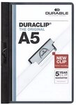 DURABLE Hefter Durable Klemm-Mappe A5 sw 30Blatt DURACLIP transp.Deckblatt