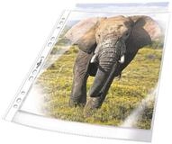 DURABLE Prospekth&uuml;lle, 100 St&uuml;ck, genarbt, Format A4, Universallochung, oben offen