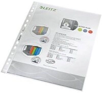 LEITZ Prospekth&uuml;lle Prospekth&uuml;llen A4, genarbt 0000 A4 90&micro; gepr&auml;gt oben offen PP