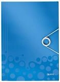 LEITZ F&auml;chermappe LEITZ Eckspannermappe WOW blau metallic DIN A4