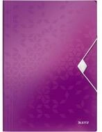 LEITZ F&auml;chermappe Eckspannmappe Wow A4 PP mit Klappen violett