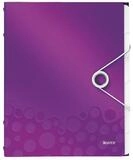 LEITZ Schreibmappe LEITZ Ordnungsmappe WOW 6 F&auml;cher violett DIN A4
