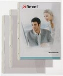 REXEL Prospekth&uuml;lle Dokumentenh&uuml;lle A4 PVC 130my genarbt mit Klappe rechts VE=5