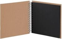 Fotoalbum Fotoalbum Whire-O 60 Seiten 180x180mm kraft/schwarz