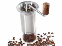ZASSENHAUS Kaffeemühle Barista Edelstahl/Glas - Handmühle Espressomühle, 40 g