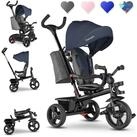 lionelo Dreirad-Kinderwagen HAARI, Elternlenkung, Zusammenklappbar, Tasche /von 18