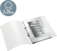 LEITZ Pr&auml;sentationsordner Ringbuch Wow A4 2 Ringe 25mm violett