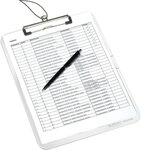 Herlitz Schreibmappe Klemmbrett PS A4 glasklar to go