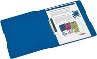 Herlitz Pr&auml;sentationsordner Ringbuch A4 2 Ringe PP 16mm blau opak to go