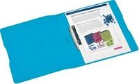 Herlitz Pr&auml;sentationsordner Ringbuch A4 2 Ringe PP 16mm blau transparent to go
