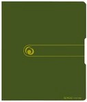 Herlitz Pr&auml;sentationsordner Ringbuch Recycling PP A4 2 Ringe 25mm dunkelgr&uuml;n to go