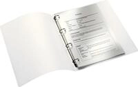 LEITZ Pr&auml;sentationsordner Ringbuch Wow A4 4 Ringe 25mm eisblau