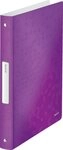 LEITZ Pr&auml;sentationsordner Ringbuch Wow A4 4 Ringe 25mm violett