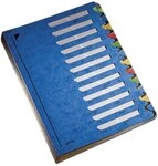LEITZ F&auml;chermappe 5912 Deskorganizer Color 1-12 - 12 F&auml;cher, Pendarec-Karton...