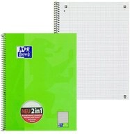OXFORD Notizblock Collegeblock Lin.55 DUO - A4+, 80 Blatt, 90 g/qm, 4-fach...