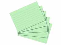 Herlitz Karteikarten 100 Herlitz Karteikarten DIN A8 / liniert / Farbe: grün