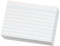 Herlitz Karteikarten 200 Herlitz Karteikarten DIN A8 / liniert / Farbe: wei&szlig;