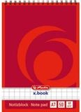 Herlitz Notizblock herlitz Spiralnotizblock x.book, DIN A7, 50 Blatt, kariert