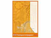 Herlitz Transparentpapier, 30 Blatt, DIN A4, 65 g/m², radierfest, bruchfest,