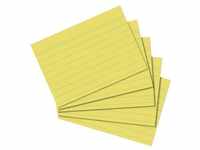 Herlitz Karteikarten 100 Herlitz Karteikarten DIN A8 / liniert / Farbe: gelb