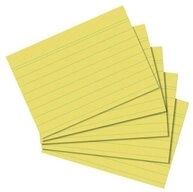 Herlitz Karteikarten 100 Herlitz Karteikarten DIN A8 / liniert / Farbe: gelb