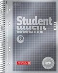BRUNNEN Notenblock Collegeblock Premium Student A5 90g/qm 80 Blatt kariert