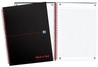 OXFORD Collegeblock 1 Collegeblock BLACK N'RED kariert 5mm mit...