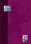 OXFORD Notizblock Schulblock Lin.22 - A4, 50 Blatt, 90 g/qm, 4-fach Lochung