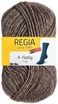 Regia 50 Gramm Regia Uni Sockenwolle 4-fach Farbauswahl 2140 Dunkelbraun H&auml;kelwolle