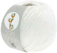 LANA GROSSA SOFT COTTON H&auml;kelwolle, 140 m (weiches, vielseitiges Garn f&uuml;r h&ouml;chsten
