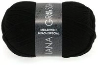 LANA GROSSA Meilenweit 6-fach 150g Unito H&auml;kelwolle, 390 m