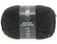 LANA GROSSA Meilenweit 6-fach 150g Unito H&auml;kelwolle, 390 m