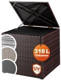 Casaria Auflagenbox, 318 L mit Deckel 75x75x70cm Wasserdicht Gasdruckfeder...