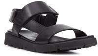 Sandale GEOX "U XAND 2S", Herren, Gr. 45, schwarz, Leder, Schuhe Sandale