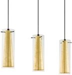 EGLO H&auml;ngeleuchte PINTO GOLD Pendellampe, Stahl, Glas, IP20, E27, Esstischlampe,