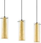 EGLO H&auml;ngeleuchte "PINTO GOLD Pendellampe, Stahl, Glas, IP20, E27, Esstischlampe,