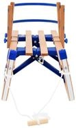 vidaXL Schlitten, Klappschlitten mit R&uuml;ckenlehne Holz 119 cm