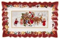 Villeroy & Boch Servierplatte Toy's Fantasy Kuchenplatte eckig Santa und Kinder,