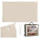relaxdays Sonnensegel Rechteckiges Sonnensegel beige, 2 x 4 m beige 400 cm x 0.5 cm x