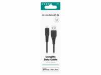 Vivanco LongLife USB auf Lightning, 1,5m, schwarz (61688) USB-Kabel