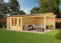 Alpholz Gartenhaus Holz Freiburg, BxT: 756x400 cm, in Impr&auml;gniert (Pinie) mit...