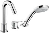 hansgrohe Wannenarmatur Logis 3-Loch Einhebel-Wannenrandmischer f&uuml;r Secuflex - Chrom